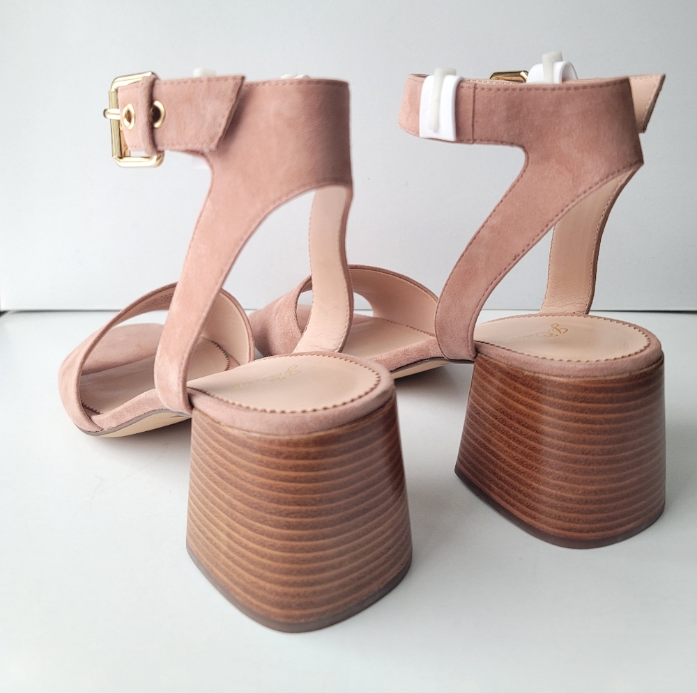 J. Crew Wide - Strap Penny Sandals in Suede, Frosted Taupe, 9.5 - Picture 6 of 13